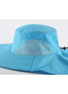 Vitacelli Sun Hat for Men/Women, Waterproof Wide Brim Bucket Hat UV Protection Boonie Hat for Fishing Hiking Garden Beach SKY BLUE  - Image 5