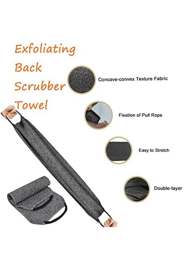 Evohyah Scrubber Back for Shower Extended Length Scrubber Towel Exfoliating Washcloth Body Scrub Sponge Shower Loofah with Handle for Women Men Deep Clean Body Skin Massages - Image 4