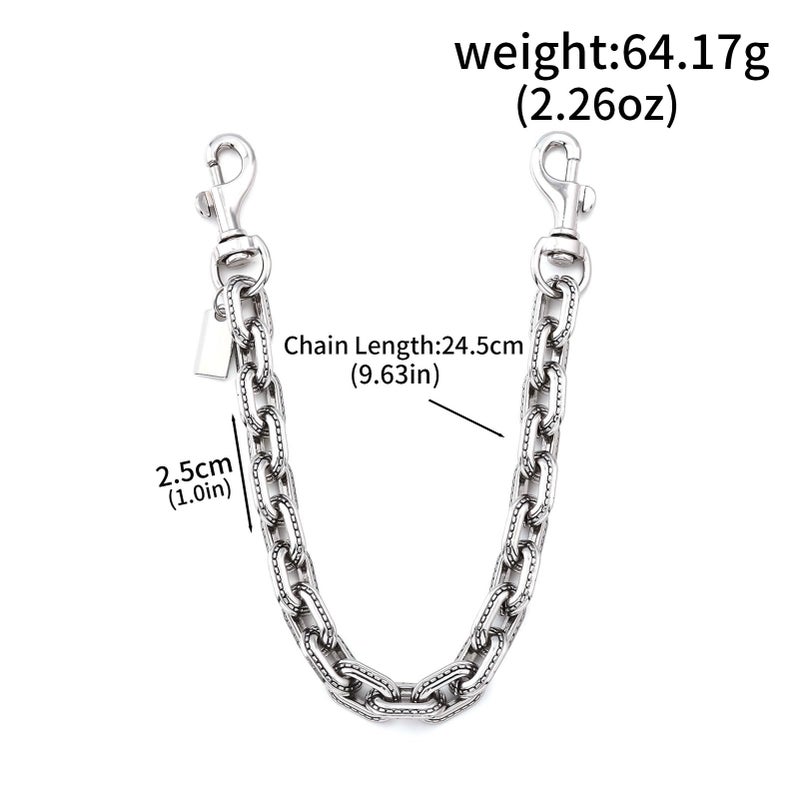 SORGERLY Bag Purse Charm Extender Chain - Vintage Handbags Strap Replacement Keychian Accessories - Designer Birthday Gifts for Women (Silver) - Image 2