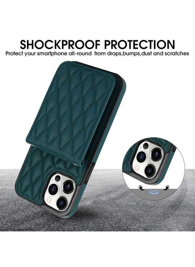 Zaboon Case For iPhone 12 Pro Max YM015 Crossbody Rhombic Card Bag RFID Phone Case - Image 3