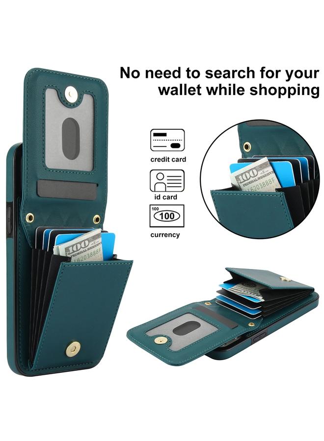 Zaboon Case For iPhone 12 Pro Max YM015 Crossbody Rhombic Card Bag RFID Phone Case - Image 4