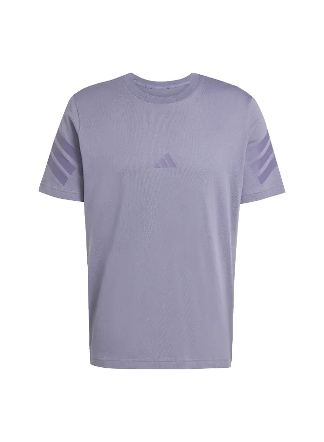 Adidas Adidas M Fi 3S Reg T Purple T-Shirt (Short Sleeve) T-Shirts For Men