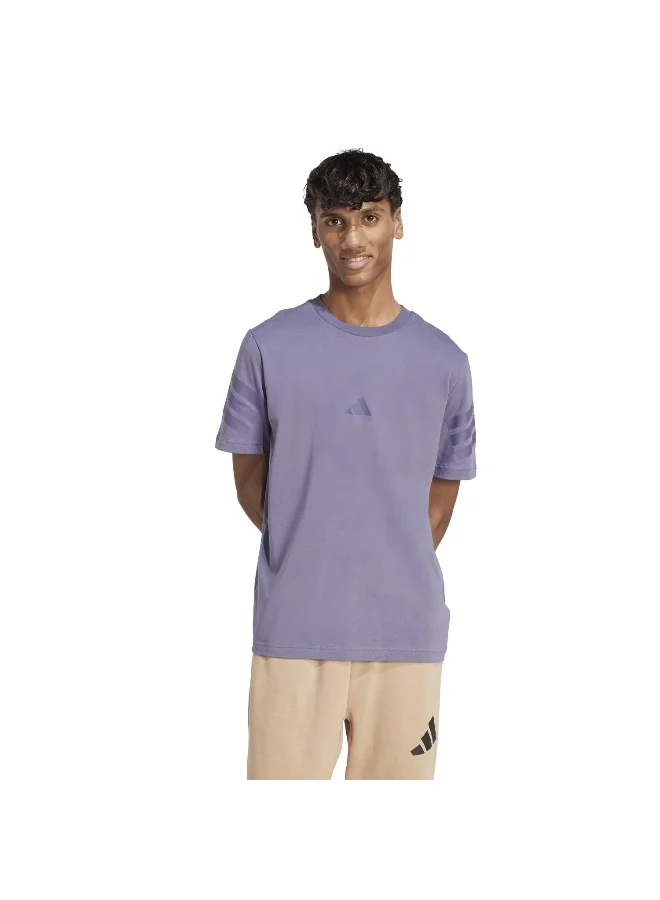 Adidas Adidas M Fi 3S Reg T Purple T-Shirt (Short Sleeve) T-Shirts For Men