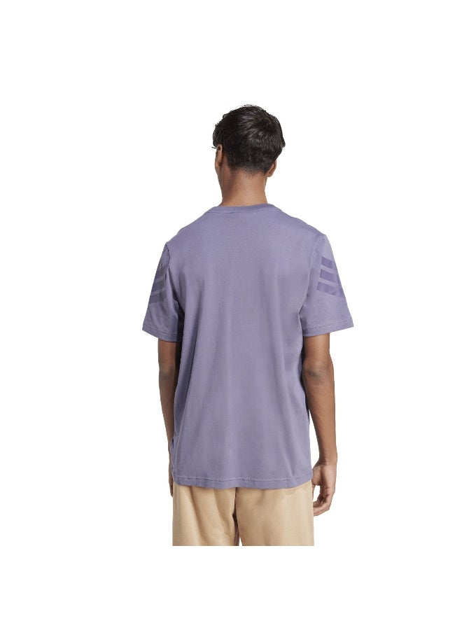 Adidas M Fi 3S Reg T Purple T-Shirt (Short Sleeve) T-Shirts For Men - Image 3