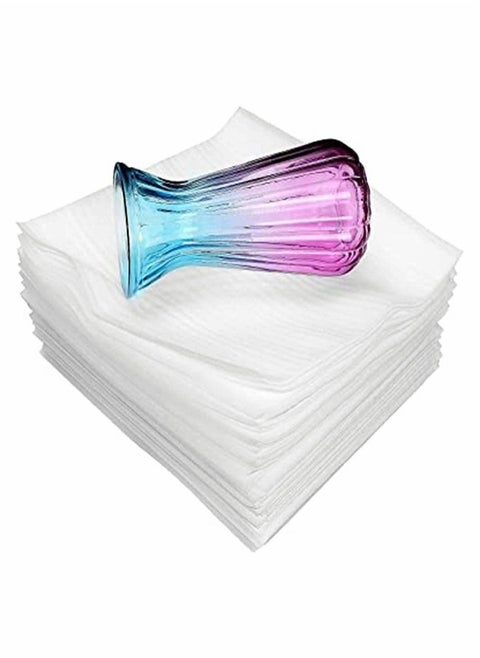 Foam Wrap Pouches 50 Pack - Cushioning Sheets for Moving, Protecting Glasses, Mugs, Cups - Packing Foam Pouches