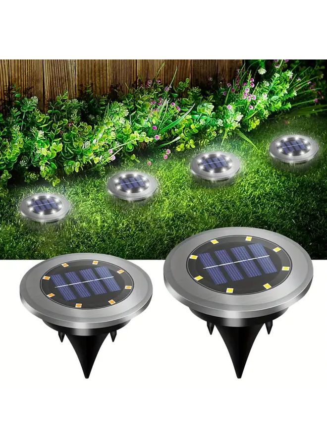 2pcs White Solar Outdoor Lights Motion Sensor In Ground Pathway Landscape Lighting - Image 2