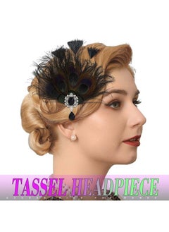 1920S Flapper Feather Hair Clip Black Peacock Headpiece Rhinestone Feather Hairband Prom Party Roaring 20S Hair Accessories For Women - pzsku/ZAF1019B29E8CCCA51C10Z/45/_/1735567123/8ccc03c2-e6f1-485c-b4b7-e1bdf95d94be