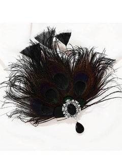 1920S Flapper Feather Hair Clip Black Peacock Headpiece Rhinestone Feather Hairband Prom Party Roaring 20S Hair Accessories For Women - pzsku/ZAF1019B29E8CCCA51C10Z/45/_/1735567153/631e8e5f-327b-4283-bdc1-4362ef38714e