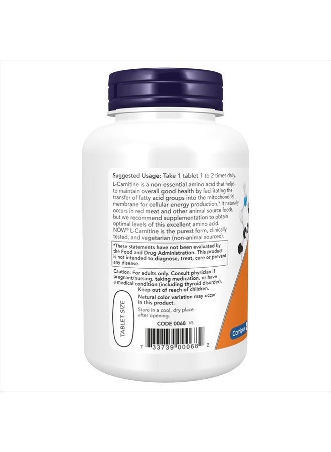 now Supplements, L-Carnitine 1,000 mg, Purest Form, Amino Acid, Fitness Support*, 100 Tablets - Image 3
