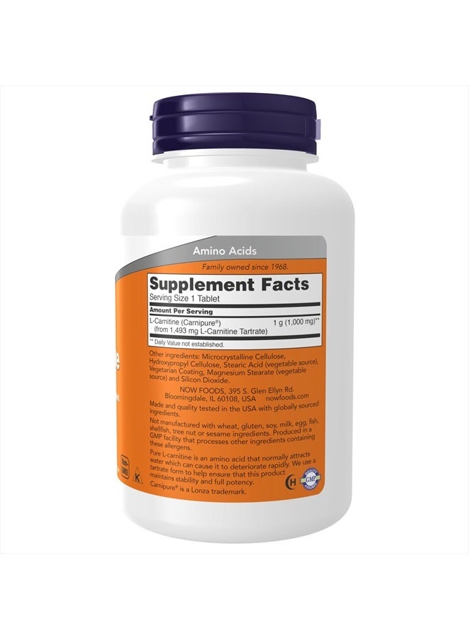 now Supplements, L-Carnitine 1,000 mg, Purest Form, Amino Acid, Fitness Support*, 100 Tablets - Image 2