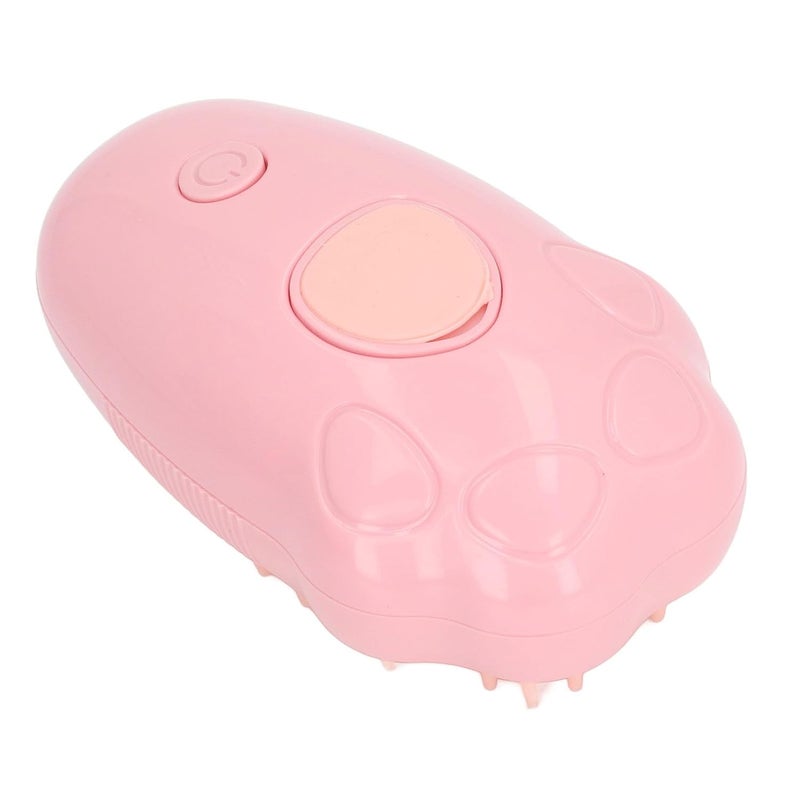 Rechargeable Pet Steam Brush Ergonomic Wet Dry Grooming Electric Mist Brush For Dogs Cats Pink - Image 1