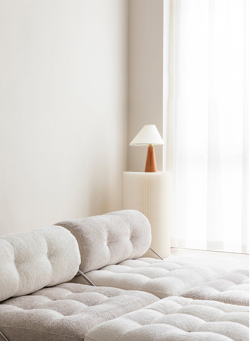 Merry Moments Tofu Block Style Sofa Modular Design Contemporary Comfort White Boucle Upholstered Armchair Lounge Chair Sofa for Bedroom Living Dining Retail Creative White H70xW80xL80 cm  - Image 5