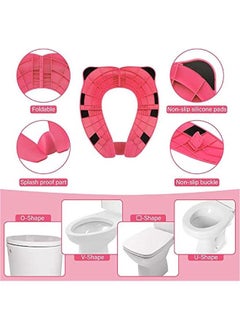 Gonice Kids Toilet Seat Cover, Portable Large Non Slip Silicone Pads Foldable Potty Training Seat for Baby, Toddlers and Kids  - Image 2
