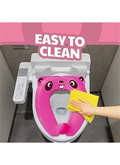 Gonice Kids Toilet Seat Cover, Portable Large Non Slip Silicone Pads Foldable Potty Training Seat for Baby, Toddlers and Kids  - Image 3
