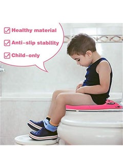 Gonice Kids Toilet Seat Cover, Portable Large Non Slip Silicone Pads Foldable Potty Training Seat for Baby, Toddlers and Kids  - Image 4