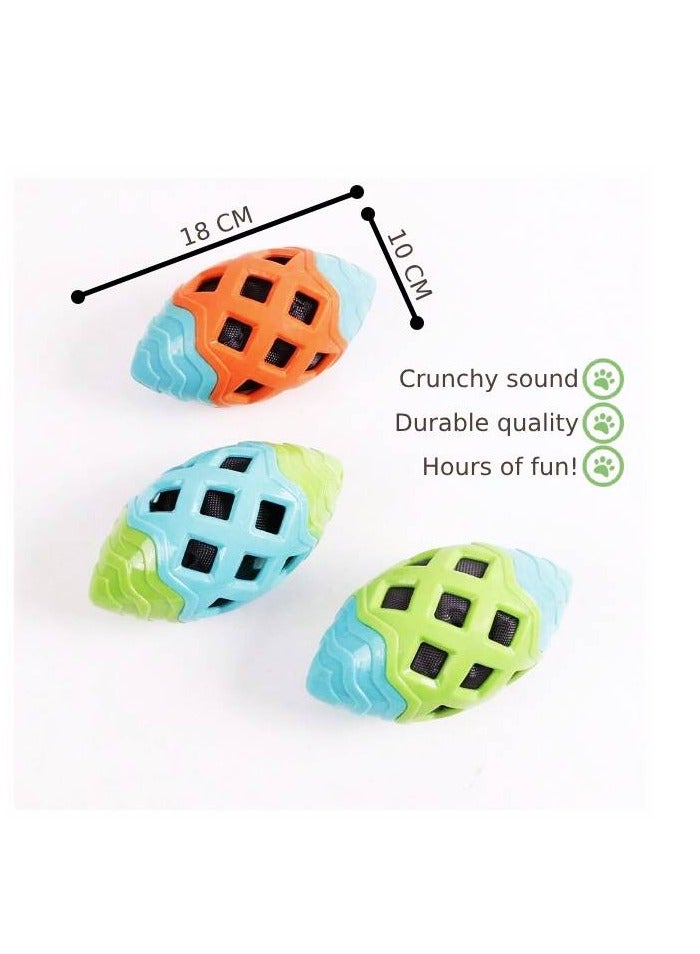 PL - Rugby Rumble Treat Ball (17 CM) - Blue - Image 1