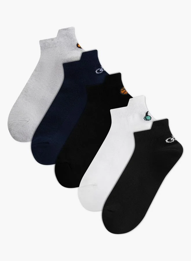 جونيورز Pack Of 5 Boys Socks Ankle Length