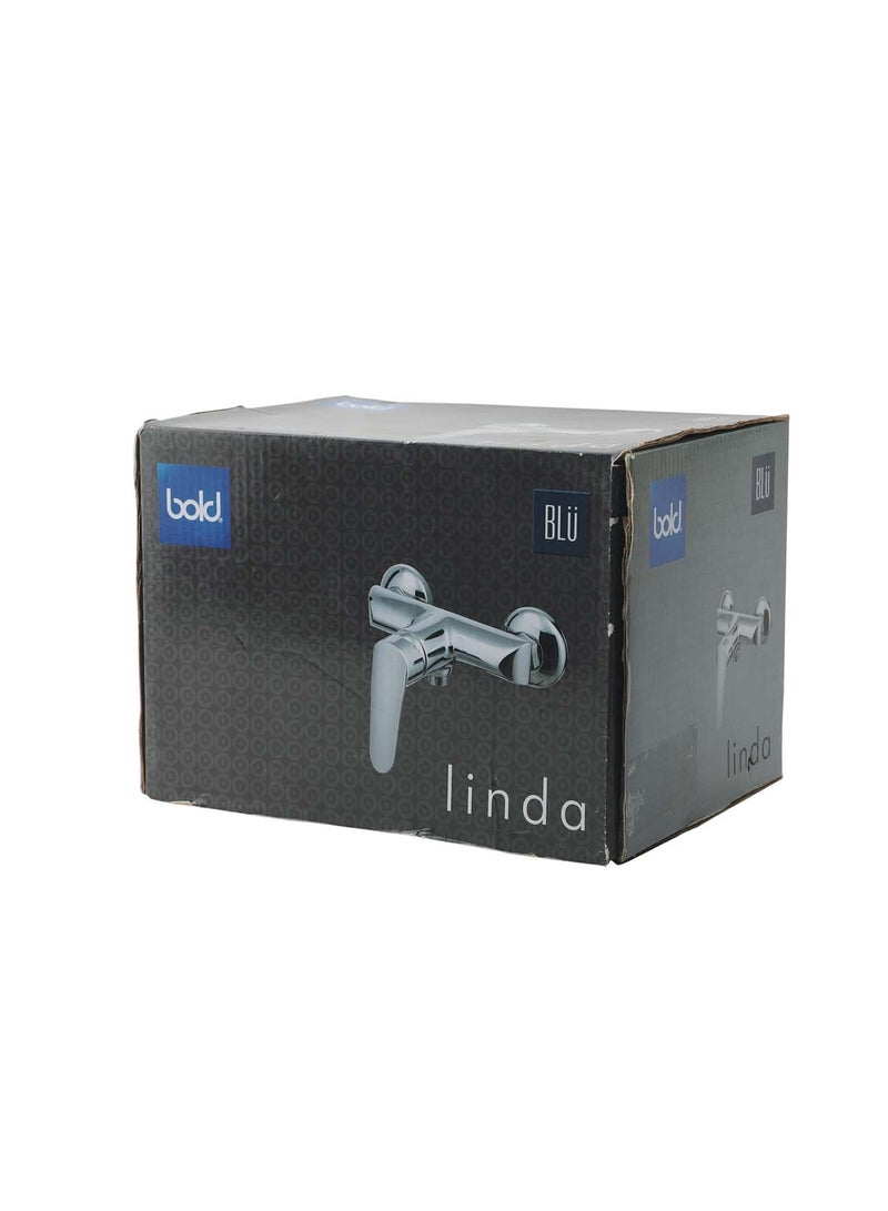 Bold Linda Shower Mixer Tap – Premium Brass with Chrome Finish – Smooth Move Technology – Corrosion-Resistant, Durable, and Modern Design for Residential and Commercial Use – Silver - Image 2