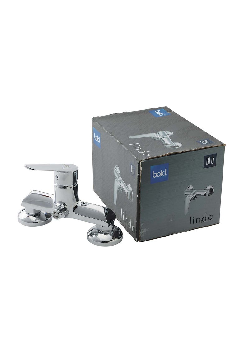 Bold Linda Shower Mixer Tap – Premium Brass with Chrome Finish – Smooth Move Technology – Corrosion-Resistant, Durable, and Modern Design for Residential and Commercial Use – Silver - Image 1