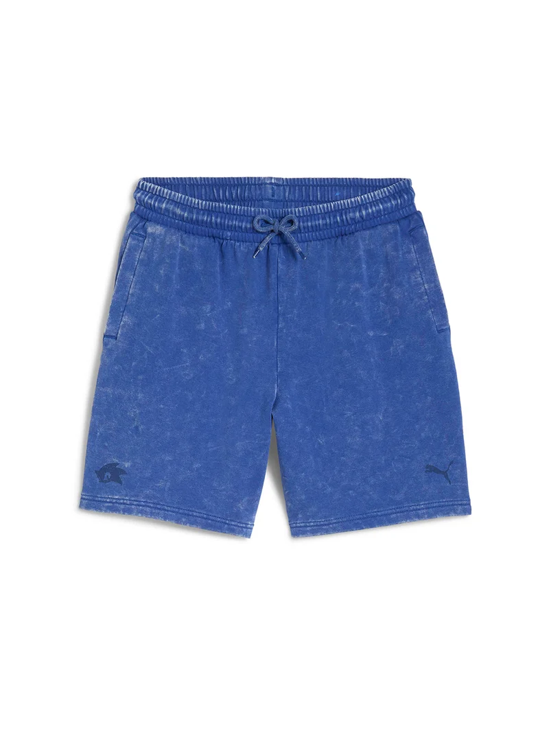 بوما Puma Men's Acid Wash Fleece Drawstring Shorts