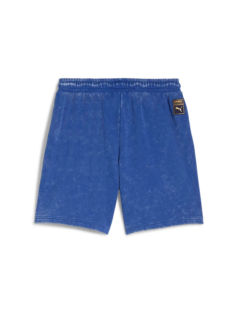 بوما Puma Men's Acid Wash Fleece Drawstring Shorts