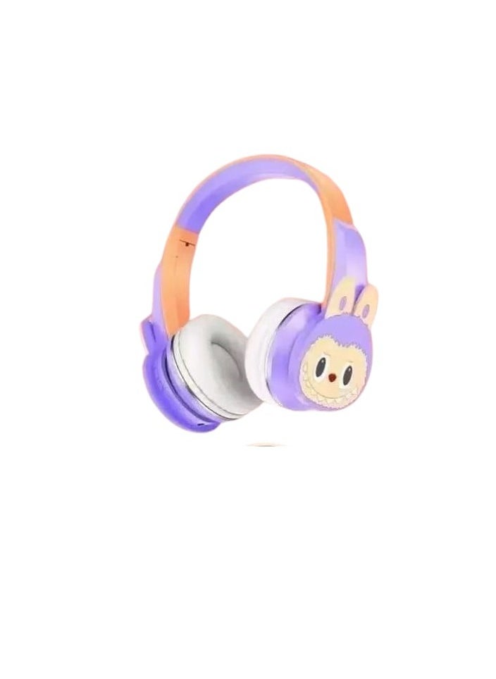 LABUBU Wireless Bluetooth Headphones for Kids Foldable Noise Reduction Headphones for Children; Suitable for Children's Stereo Headphones, Mobile Phones, Tablets  - Image 1