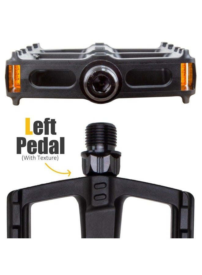 BV Bike Pedal Set, Universal Bicycle Pedals, 9/16-Inch Boron Steel Spindle, Pair - Image 3