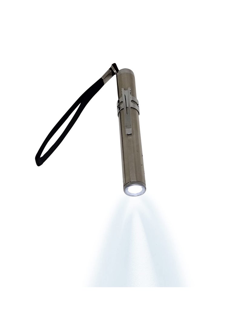 Sahyog Wellness Sahyog Wellness Metal Mini Medical Pocket Pen Torch Having White Light Silver  - Image 3