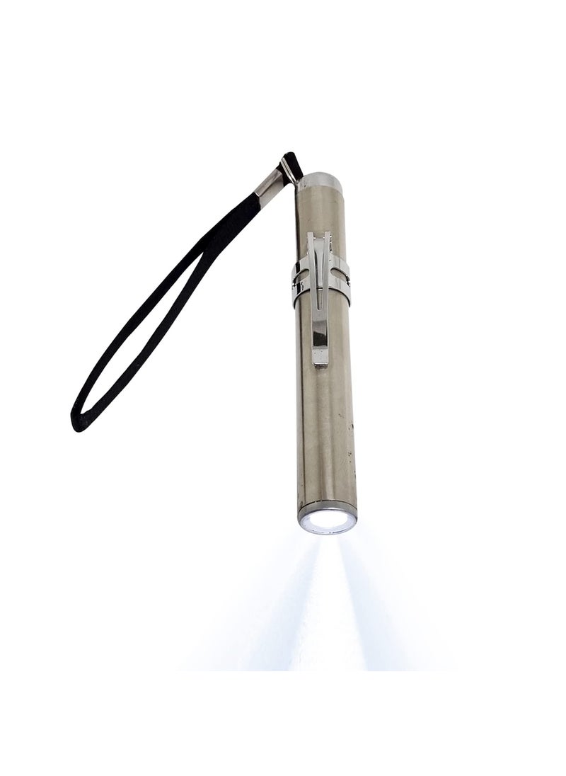 Sahyog Wellness Sahyog Wellness Metal Mini Medical Pocket Pen Torch Having White Light Silver  - Image 2