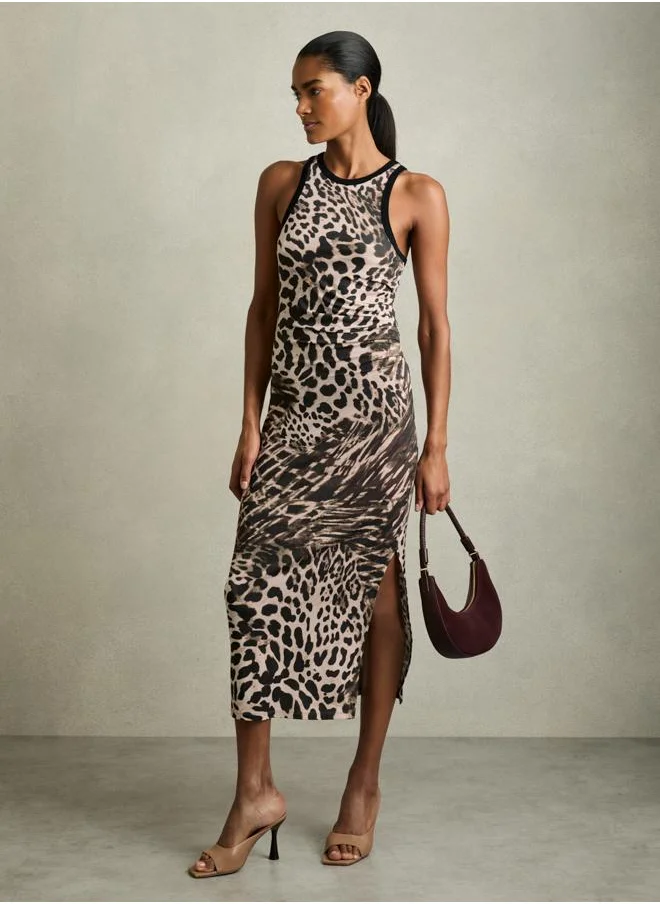 REISS Printed Jersey Bodycon Dress