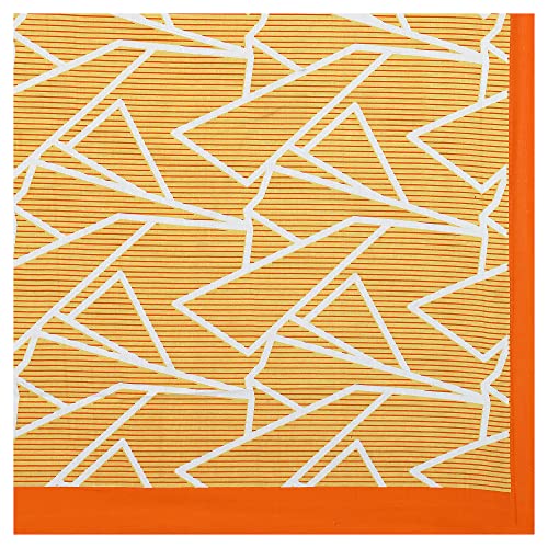 RajasthaniKart® Pure 100% Cotton Double Bed Sheet with 2 Pillow Covers (Bedsheet for Double Bed Cotton, Orange,5268) - Image 3
