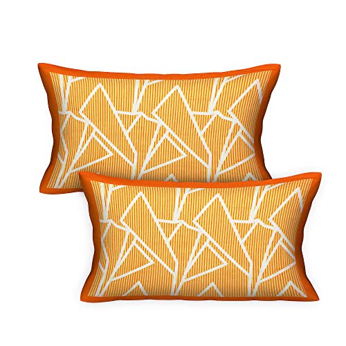 RajasthaniKart® Pure 100% Cotton Double Bed Sheet with 2 Pillow Covers (Bedsheet for Double Bed Cotton, Orange,5268) - Image 4