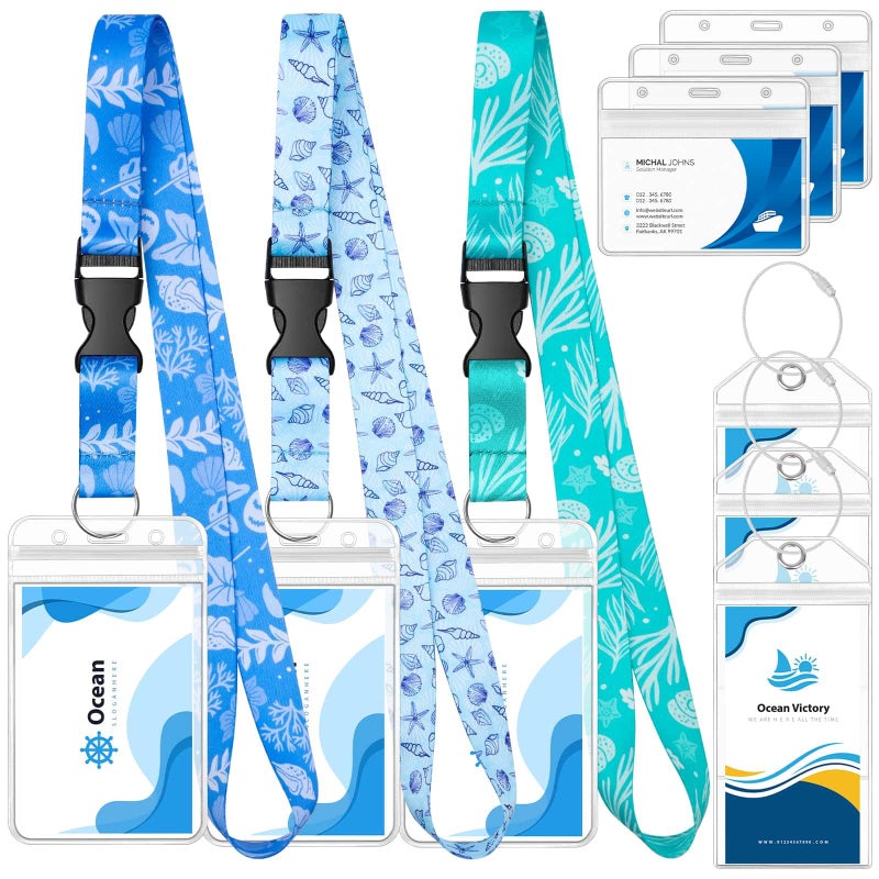 Tidponra Cruise Lanyard for Ship Cards, Ship Lanyards with Waterproof Luggage Tags Clear ID Badge Holder Cruise Essentials Accessories for Cruise Cards Ship Key Card Sea Pass - Image 1