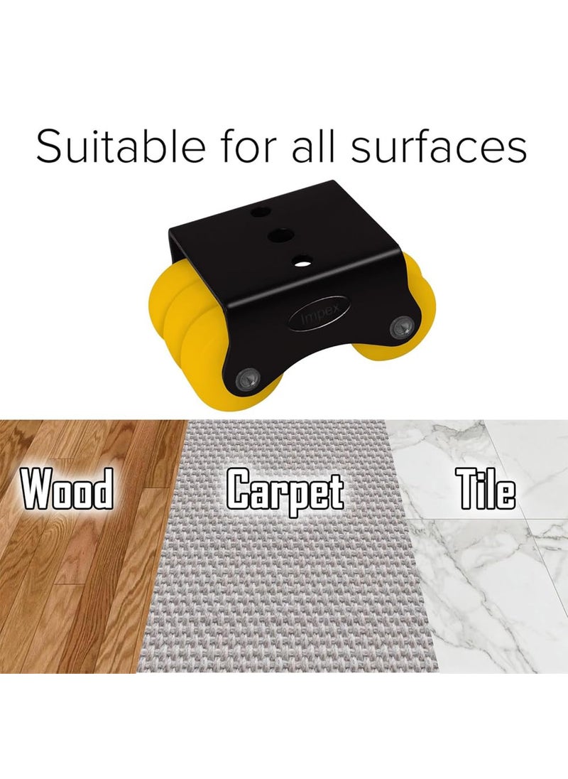 THOISEWELT THOISEWELT Industrial Trolley Caster Wheel Fix Plate 400kg Lodaing Wight Capacity Pack Of 4  - Image 3