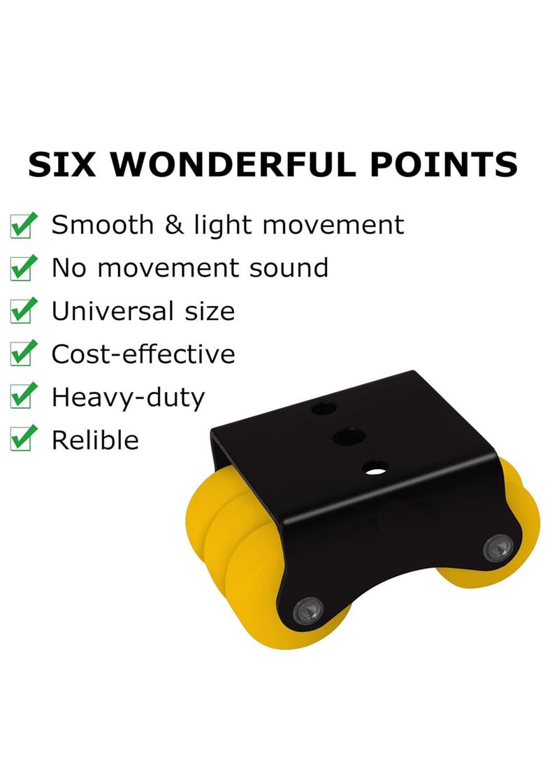 THOISEWELT THOISEWELT Industrial Trolley Caster Wheel Fix Plate 400kg Lodaing Wight Capacity Pack Of 4  - Image 5