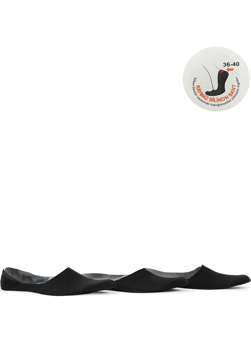 Slazenger Jamar Women's Sports Ballerina Socks 36-40 Black 3 Piece Pack V1  - Image 1