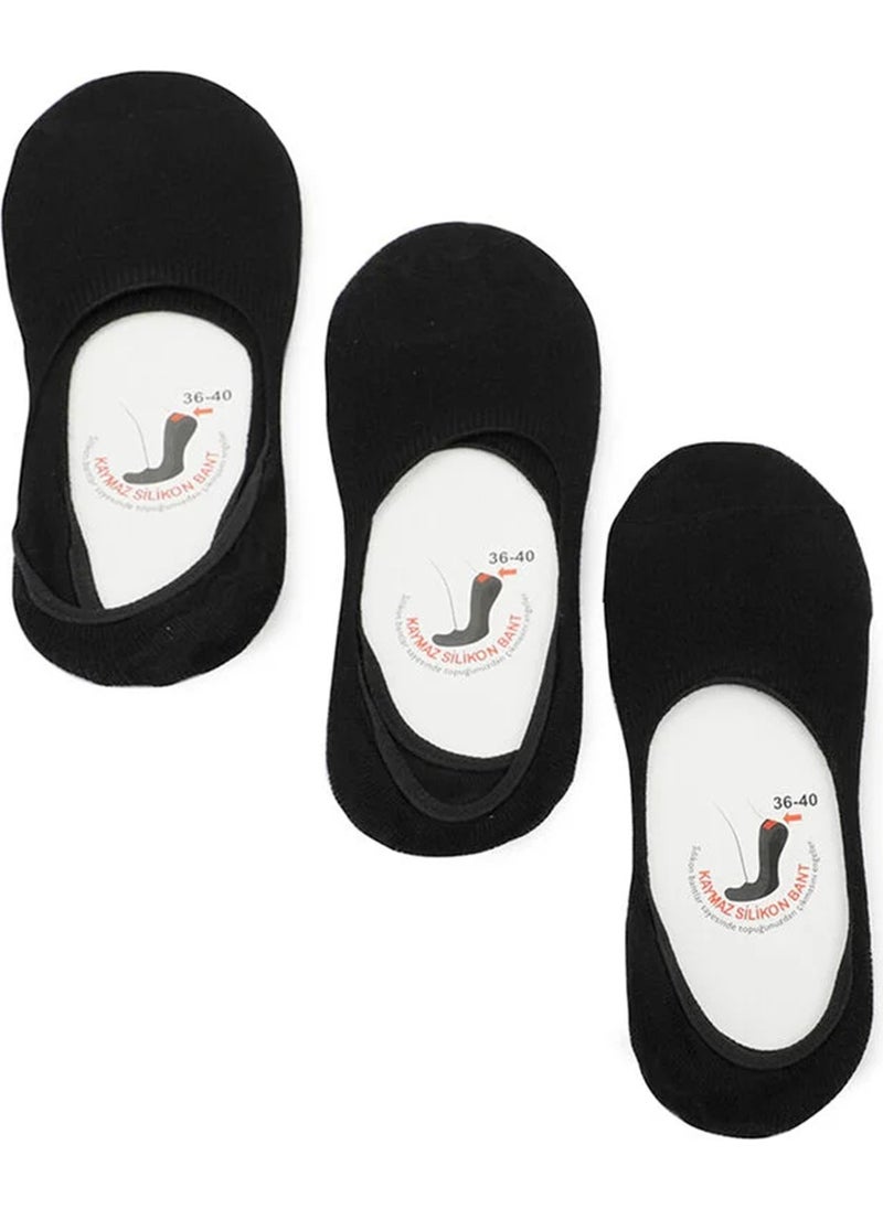 Slazenger Jamar Women's Sports Ballerina Socks 36-40 Black 3 Piece Pack V1  - Image 2