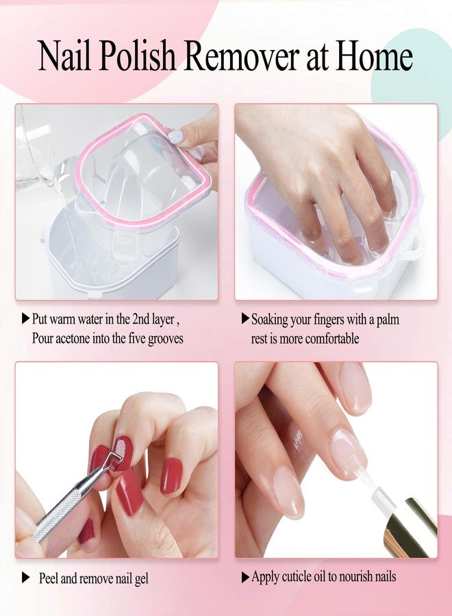 IKOCO Nail Soaking Bowl, IKOCO Gel Nail Polish Remover Kit with Manicure Bowl, Cuticle Oil, Easily Soak off Dip Powder Remover for Salon-Quality Results at Home, Pink - Image 5