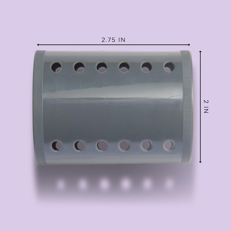 Diane 2-Inch Magnetic Hair Rollers, Secure Hold for Curls and Volume, Ideal for Styling with Pins, Picks, or Clips, Easy to Clean and Maintain, Grey, 12 Count - Image 3