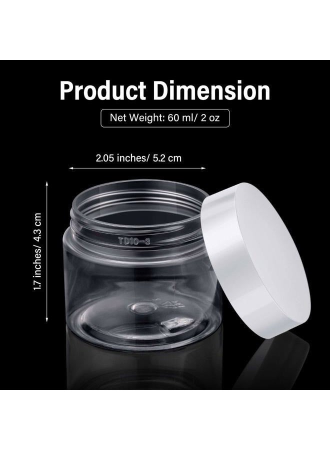 Patelai 4 Pieces Round Wide-mouth Leak Proof Plastic Container Jars with Lids for Travel Storage Makeup Beauty Products Face Creams Oils Salves Ointments DIY Making(32 Ounce,White) - Image 2
