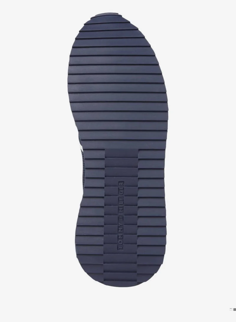 TOMMY HILFIGER Leather Serrated Runner Sneakers