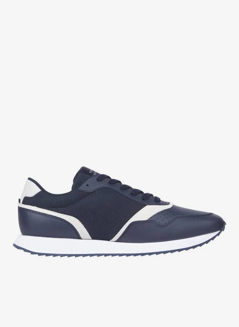 TOMMY HILFIGER Leather Serrated Runner Sneakers