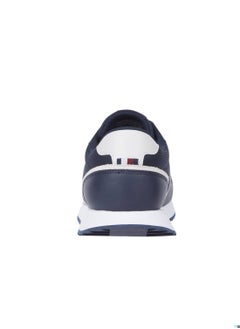 TOMMY HILFIGER Men's Leather Serrated Runner Sneakers, Blue - Leather  - Image 2