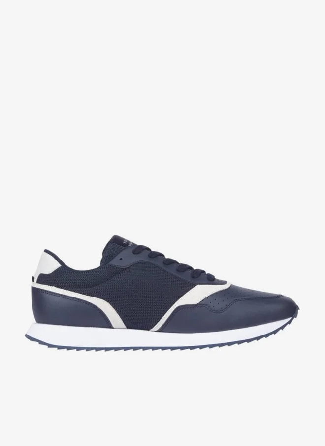TOMMY HILFIGER Leather Serrated Runner Sneakers