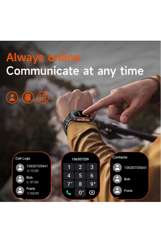 RollsTimi  Smart Watch for Men Bluetooth Call 2.01″ Display 100+ Sports Modes Fitness Smart Watch IP68 Waterproof 15 Days Standby Smartwatch for Android iOS, Silver - Image 5