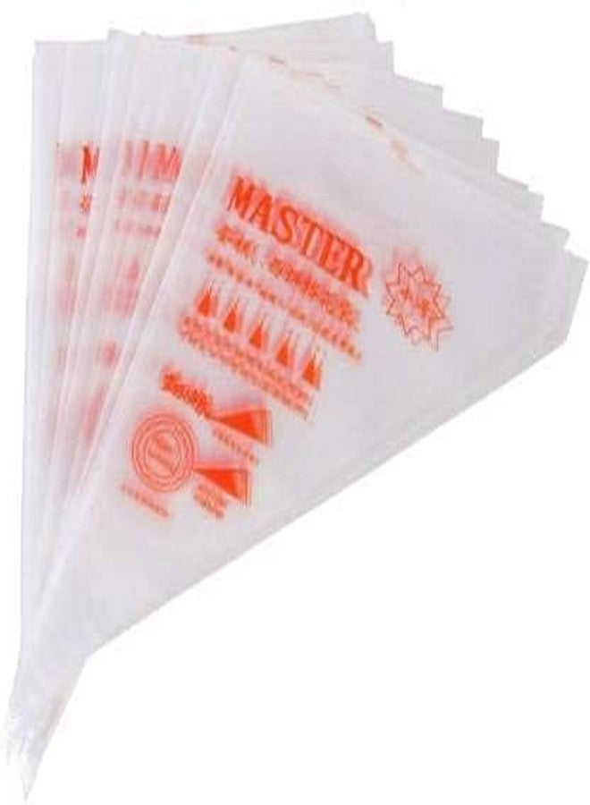 BAKING SET Polyethylene Transparent Icing Piping Bags for Cake Decoration Medium,100 Pieces - Image 1