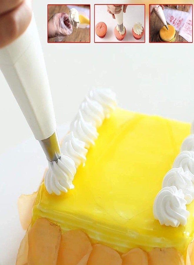 BAKING SET Polyethylene Transparent Icing Piping Bags for Cake Decoration Medium,100 Pieces - Image 5