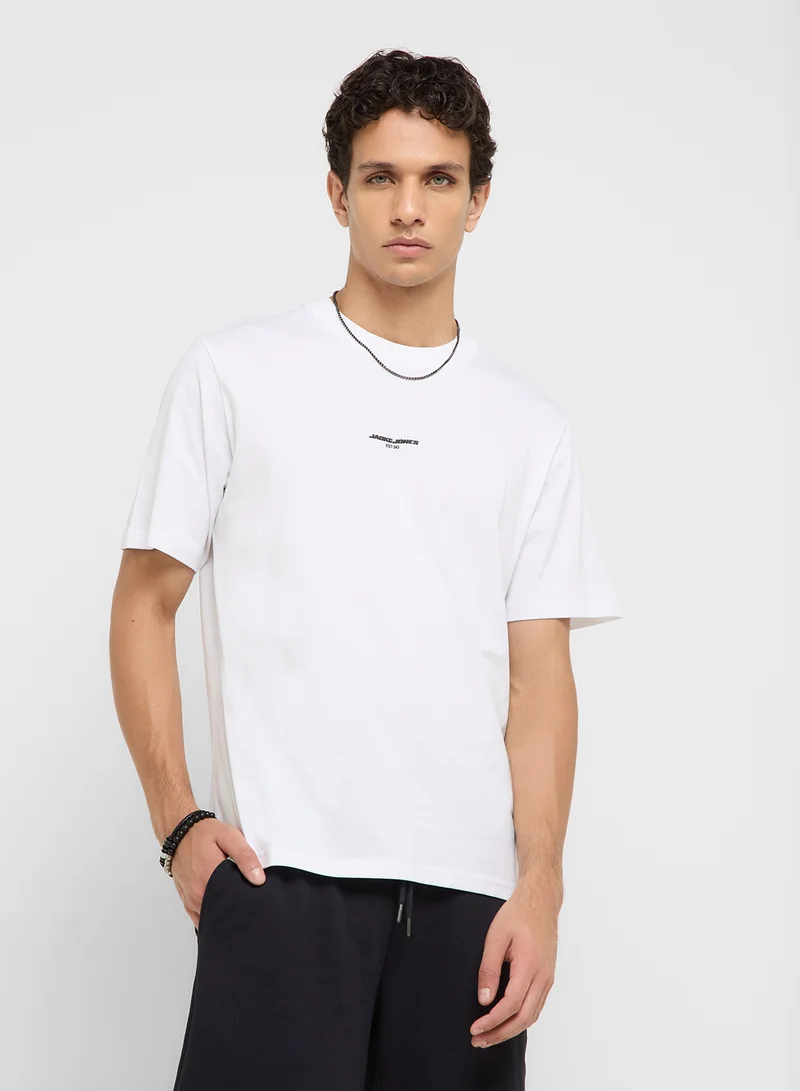 جاك اند جونز JCOLIDO AOP BACK PRINT TEE SS CREW NECK