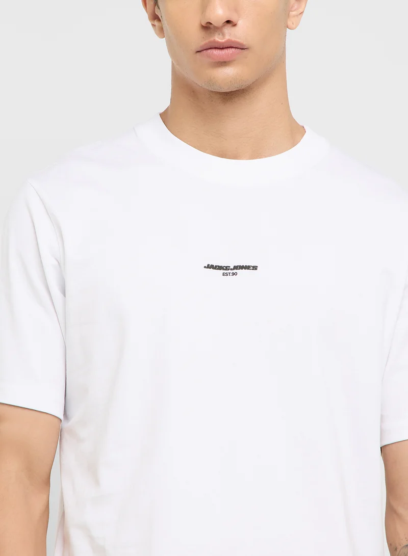 JACK & JONES JCOLIDO AOP BACK PRINT TEE SS CREW NECK