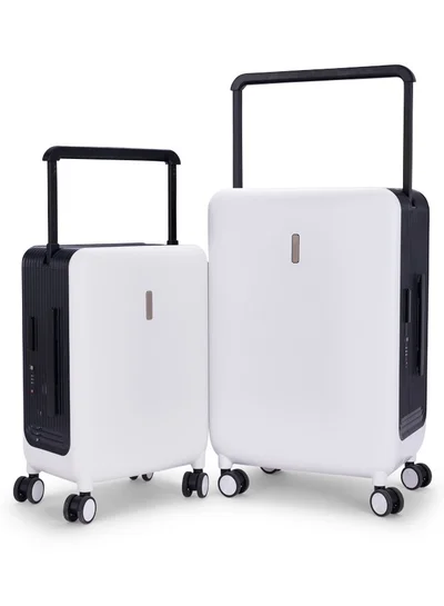 LIMRA Travel Bags From Limra Made Of PC , Consisting of Two Pieces , Size 20"-25" Inches, White/Black Color
